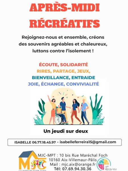 AFFICHE APRES MIDI RECREATIFS W